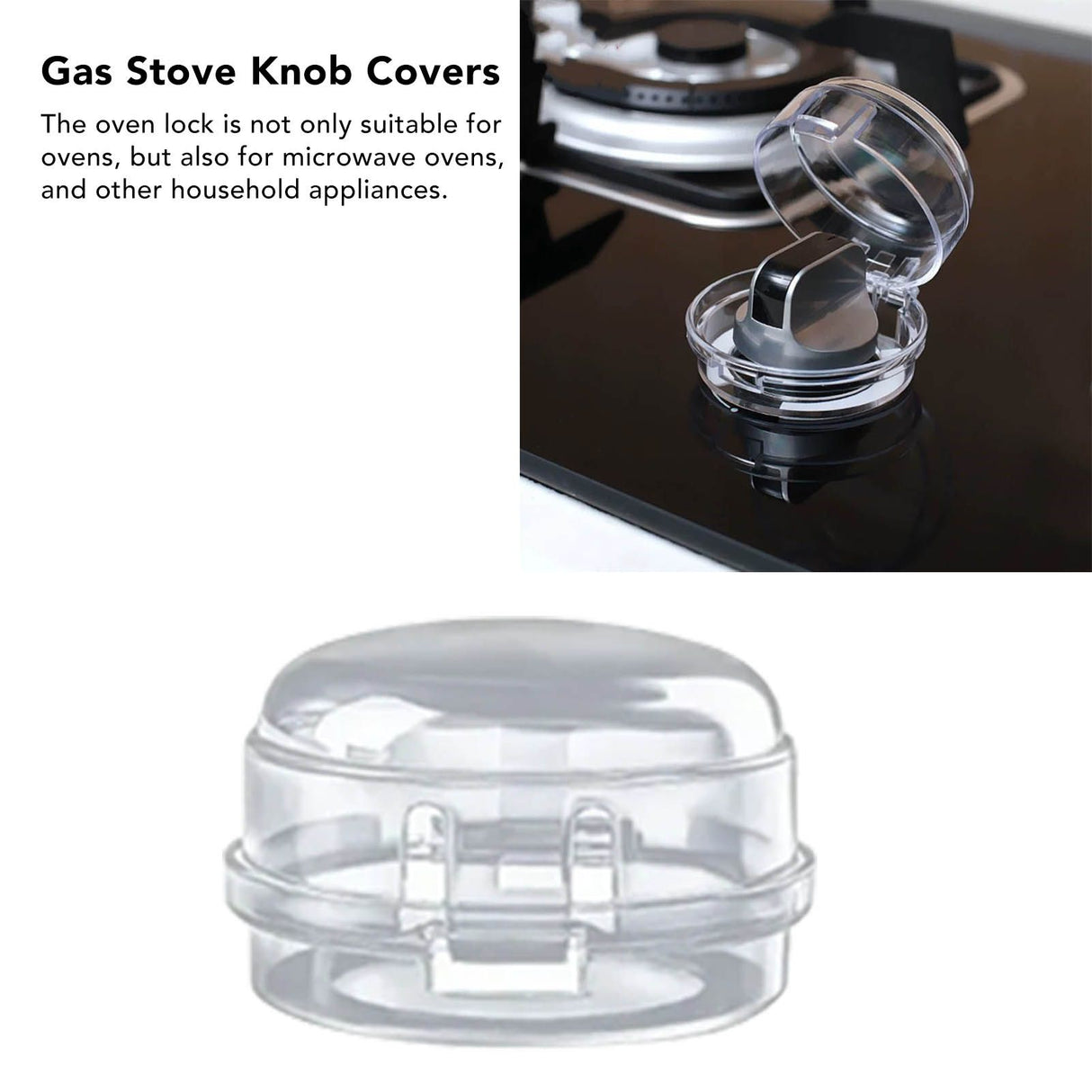 5Pcs Clear Stove Knob Covers Baby Safe Gas Stove Knob Covers Home Kitchen Switch Protection Tool for Infant Child Protector Transparent