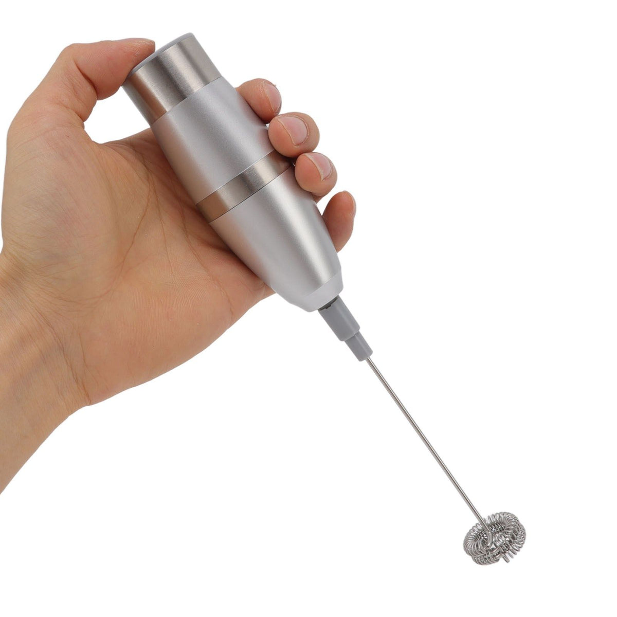 Electric Milk Frother Handheld Battery Operated Drink Mixer Portable Electric Eggbeater with Stainless Steel Whisk