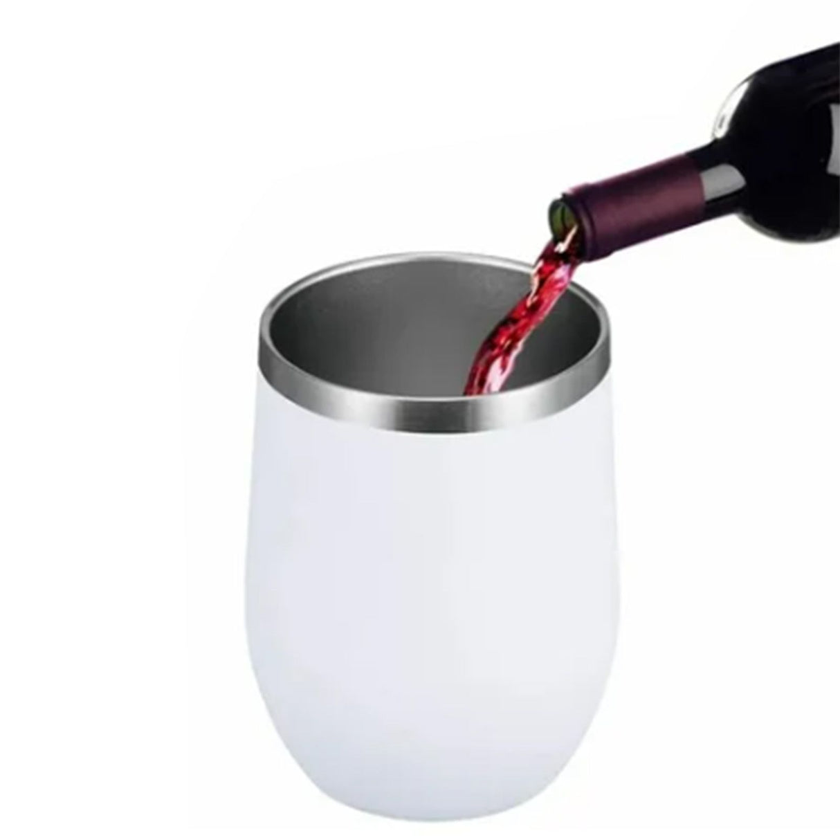 Stainless Steel Thermal Cup Large Capacity Non Slip Outdoor Portable Thermal Coffee Mug Gift White 12oz 360ml