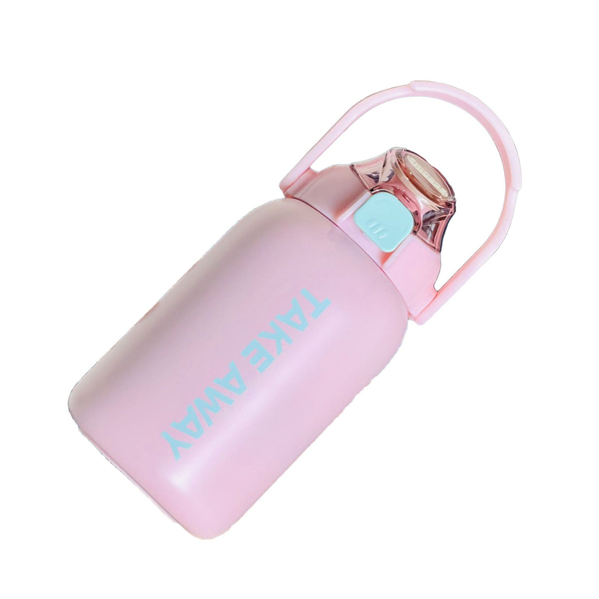 850ml Insulated Water Bottle Large Capacity with Bounce Cap Straw Winter Insulated Cup for Outdoor Pink
