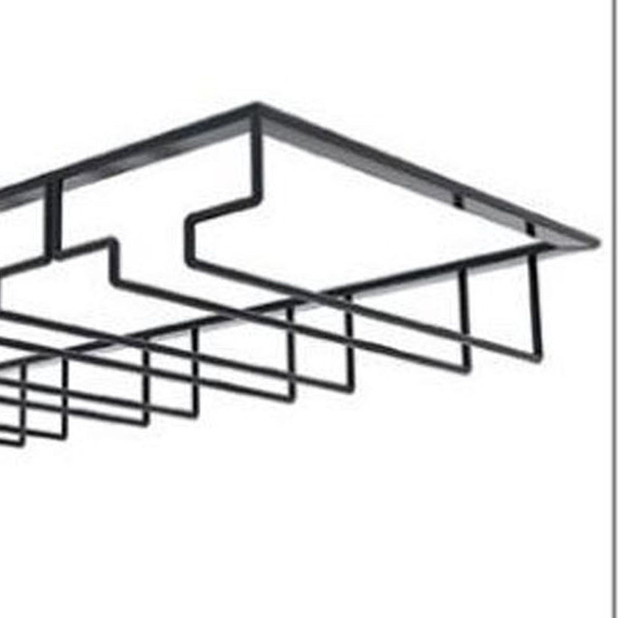 Stemware Holder Black 4 Slot Iron Wire Assembled Design Corrosion Resistant Easy Cleaning Glasses Storage Hanger for Bar