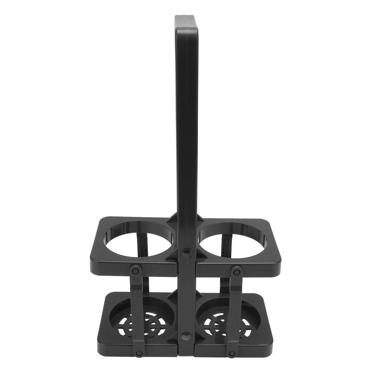Beer Caddy Holder 2 Pack Foldable Portable Beer Beverage Display Basket Beer Bottle Carrier with Thickened Handle Black