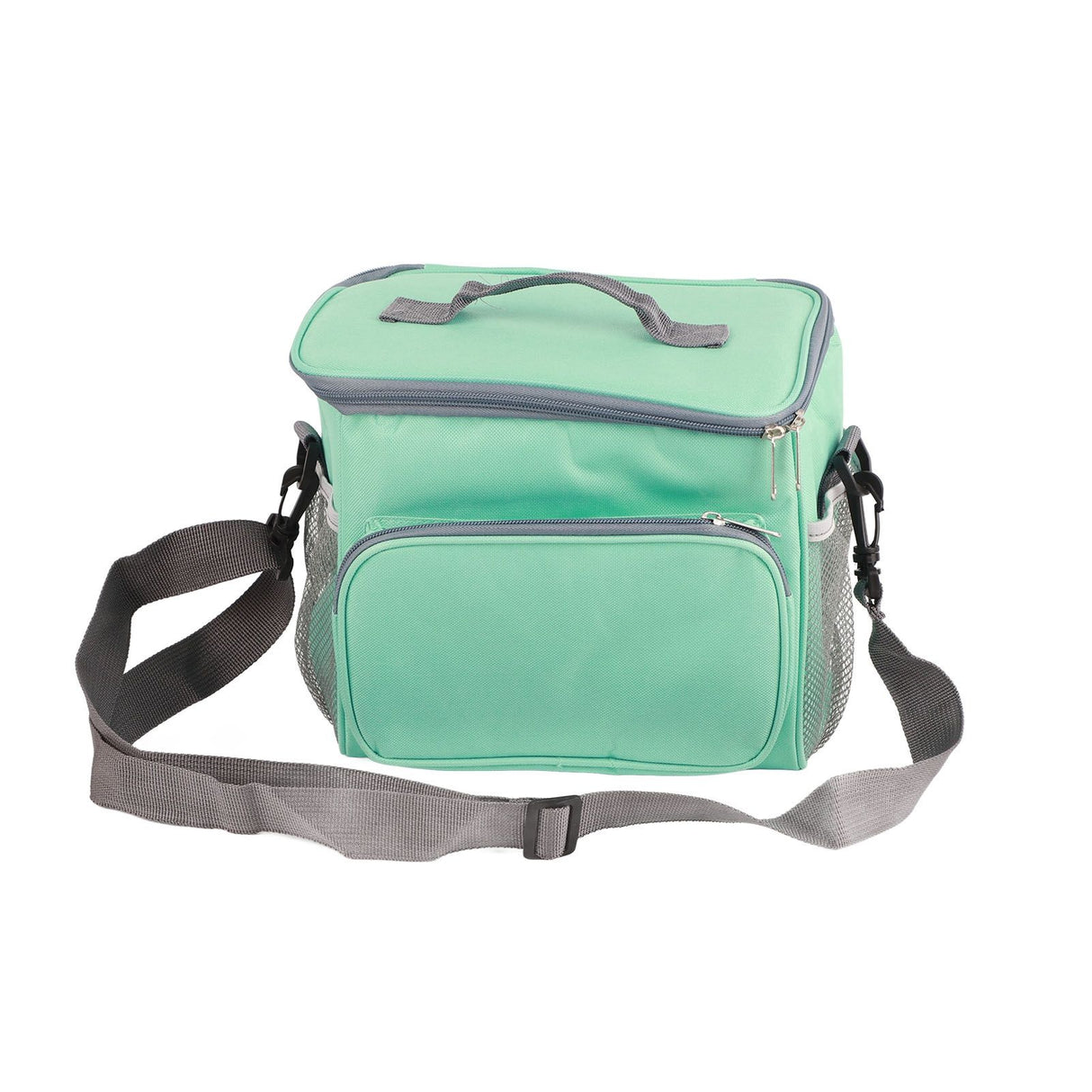 Insulated Bag Cloth Multifunction Modern Thermal Lunch Handbag with Single Shoulder for Home Work Green