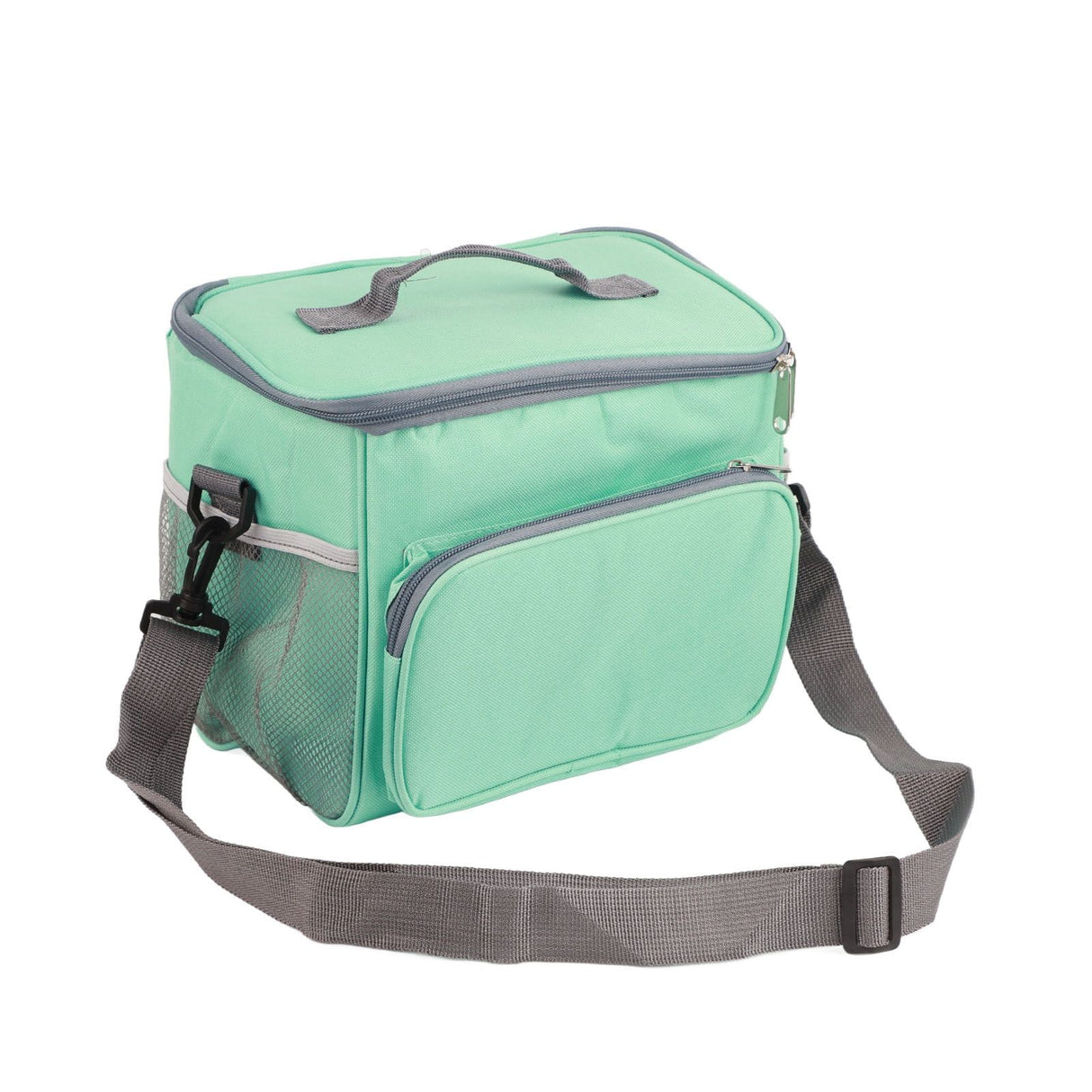 Insulated Bag Cloth Multifunction Modern Thermal Lunch Handbag with Single Shoulder for Home Work Green
