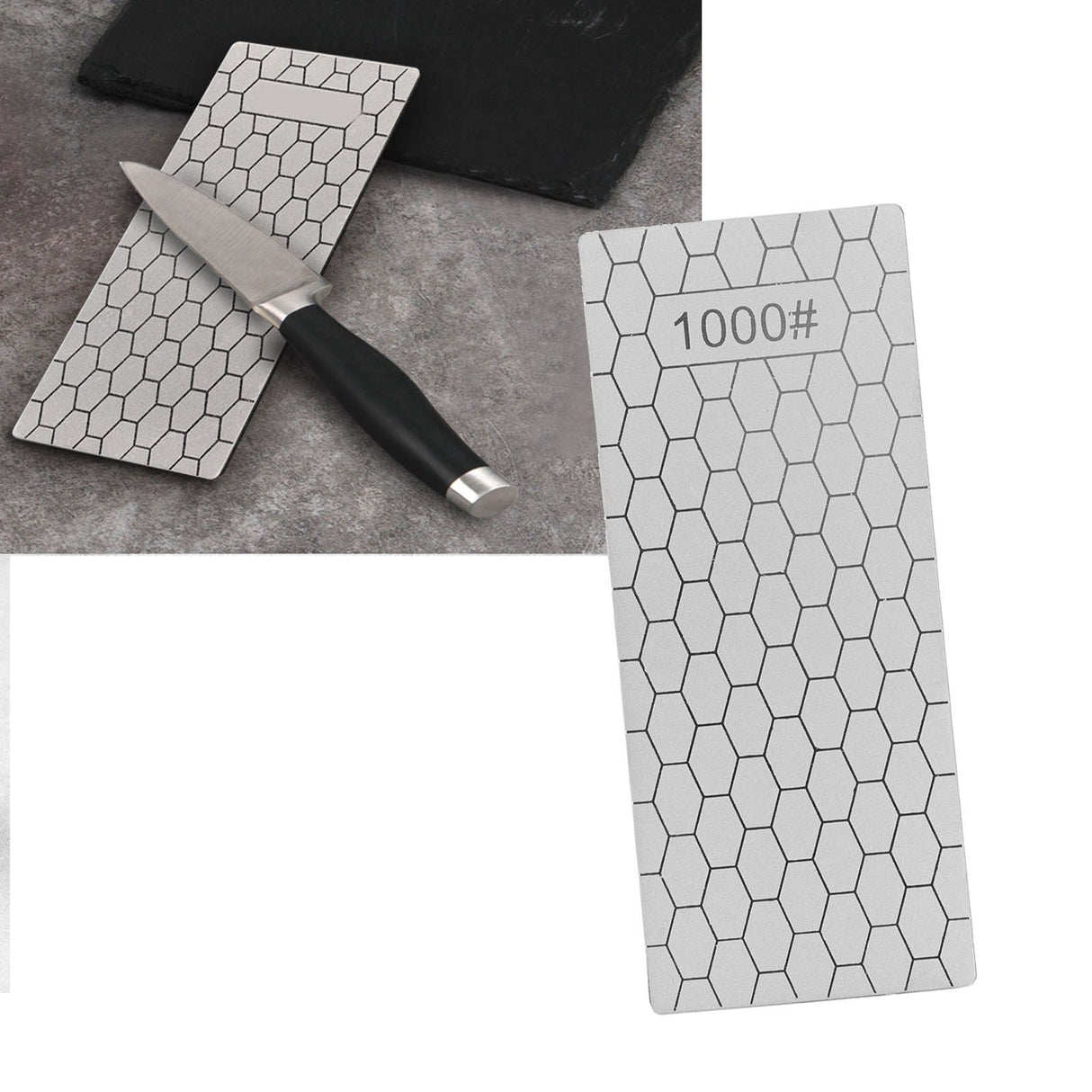 Diamond Sharpening Stone Rectangle Diamond Knife Sharpening Plate Whetstone Grindstone Grinder Tool for Kitchen 1000 Grit