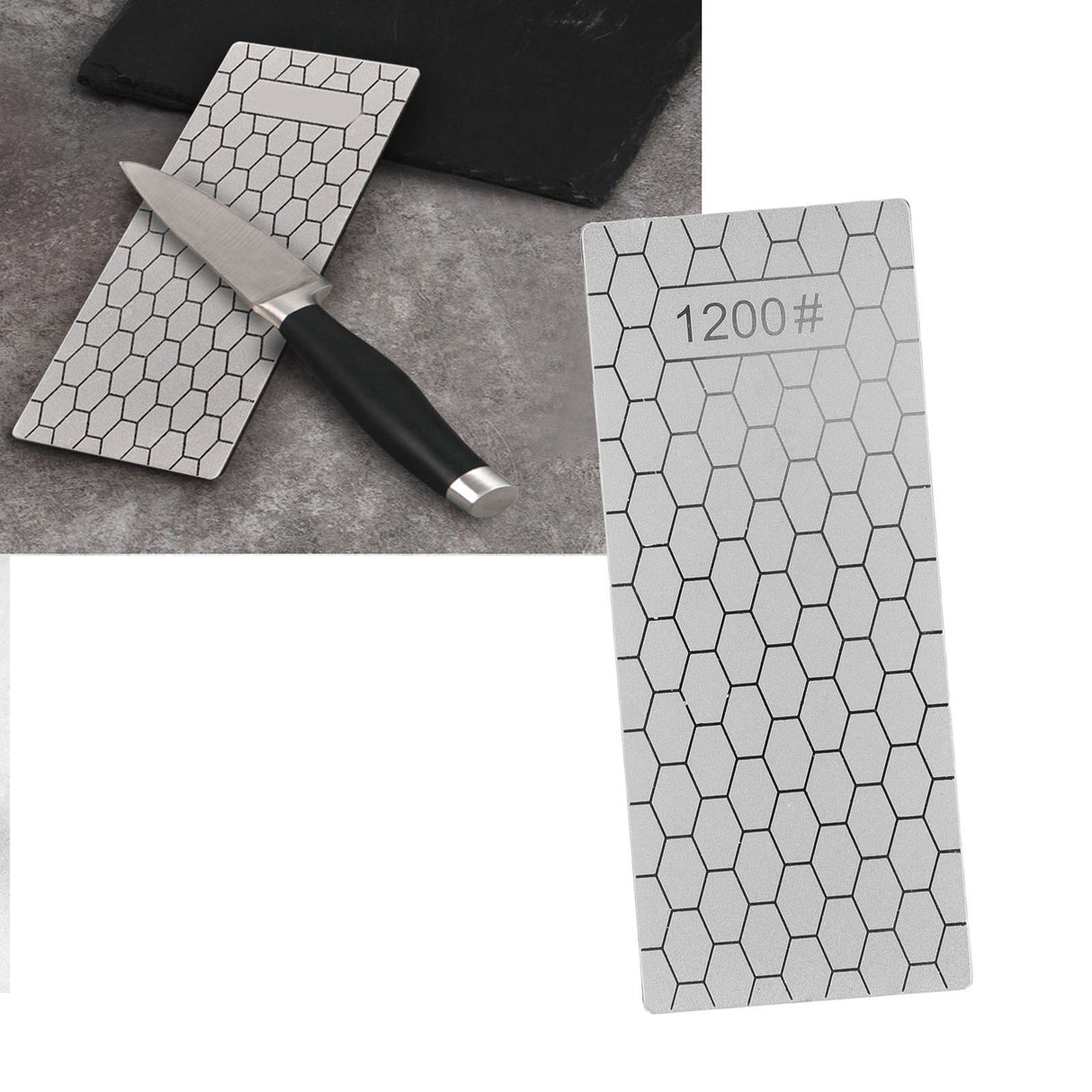 Diamond Sharpening Stone Rectangle Diamond Knife Sharpening Plate Whetstone Grindstone Grinder Tool for Kitchen 1200 Grit