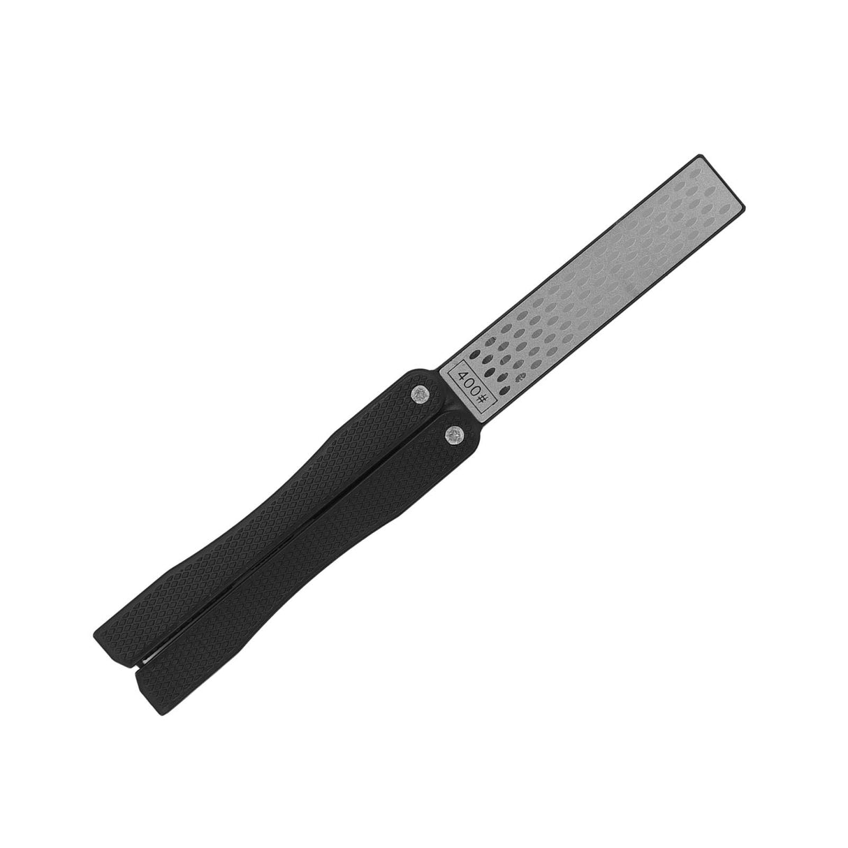 Knife Sharpener Foldable Fan Shaped Adamas Material Lightweight Portable Knife Sharpener for Outdoor Home Black
