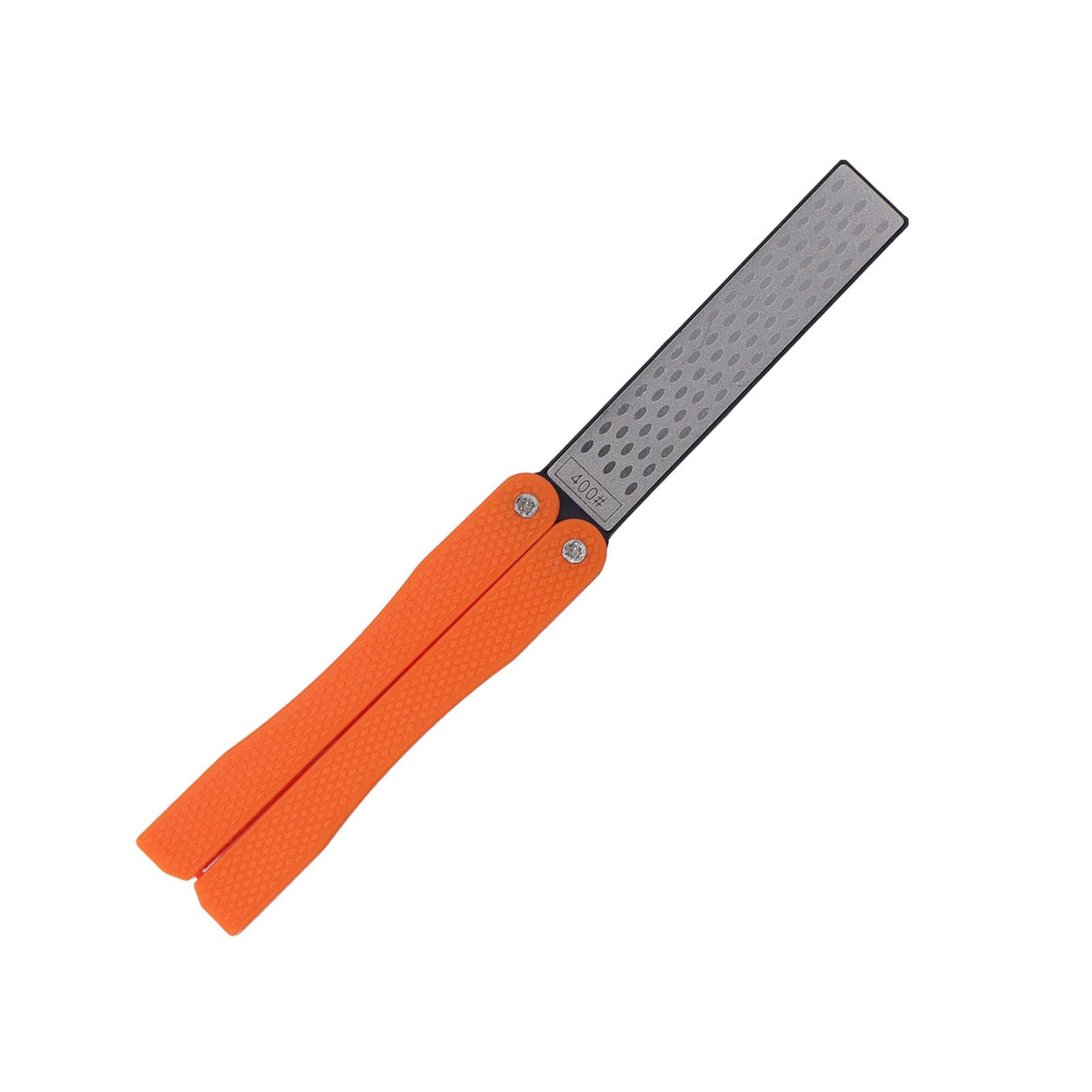 Knife Sharpener Foldable Fan Shaped Adamas Material Lightweight Portable Knife Sharpener for Outdoor Home Orange