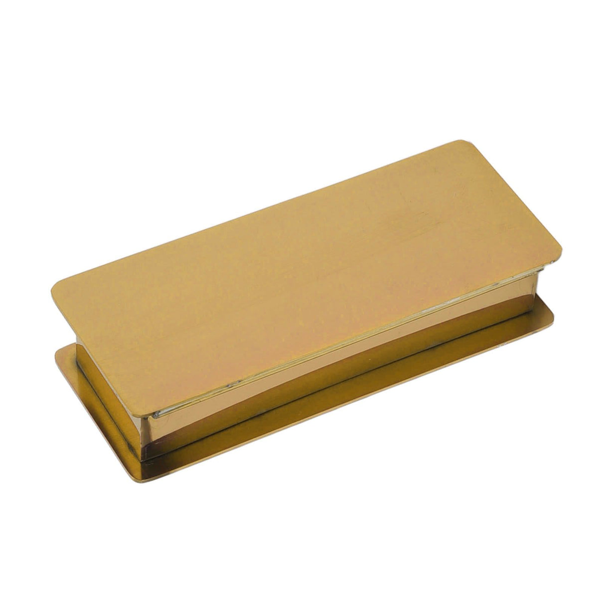 Toothpick Holder Stainless Steel Rectangular Toothpick Holder with Lid for Home Bar Hotel Restaurant Gold