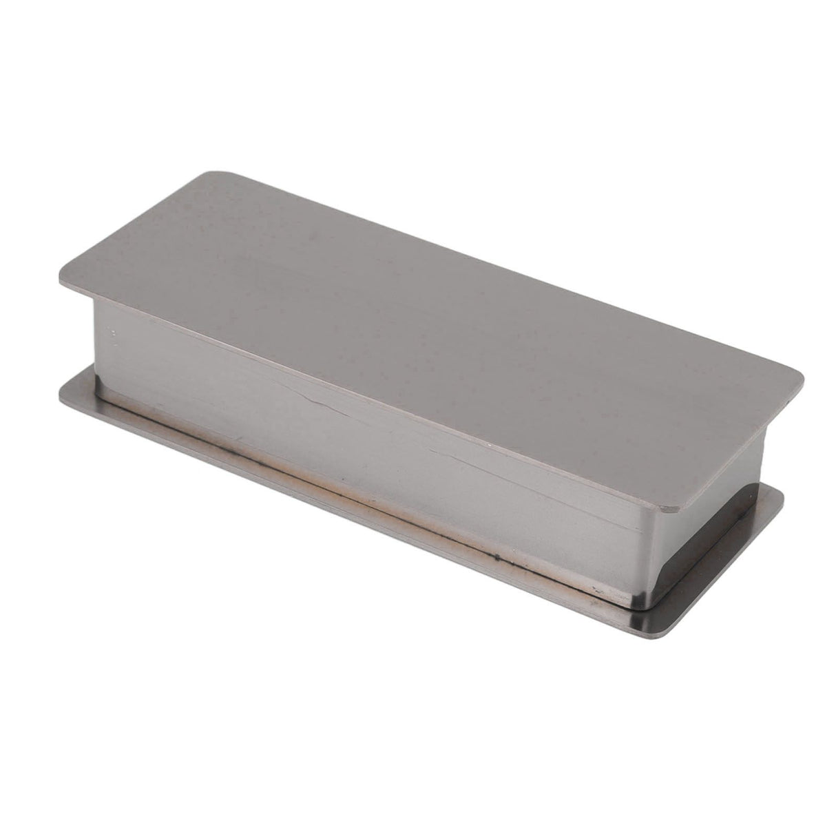 Toothpick Holder Stainless Steel Rectangular Toothpick Holder with Lid for Home Bar Hotel Restaurant Silver