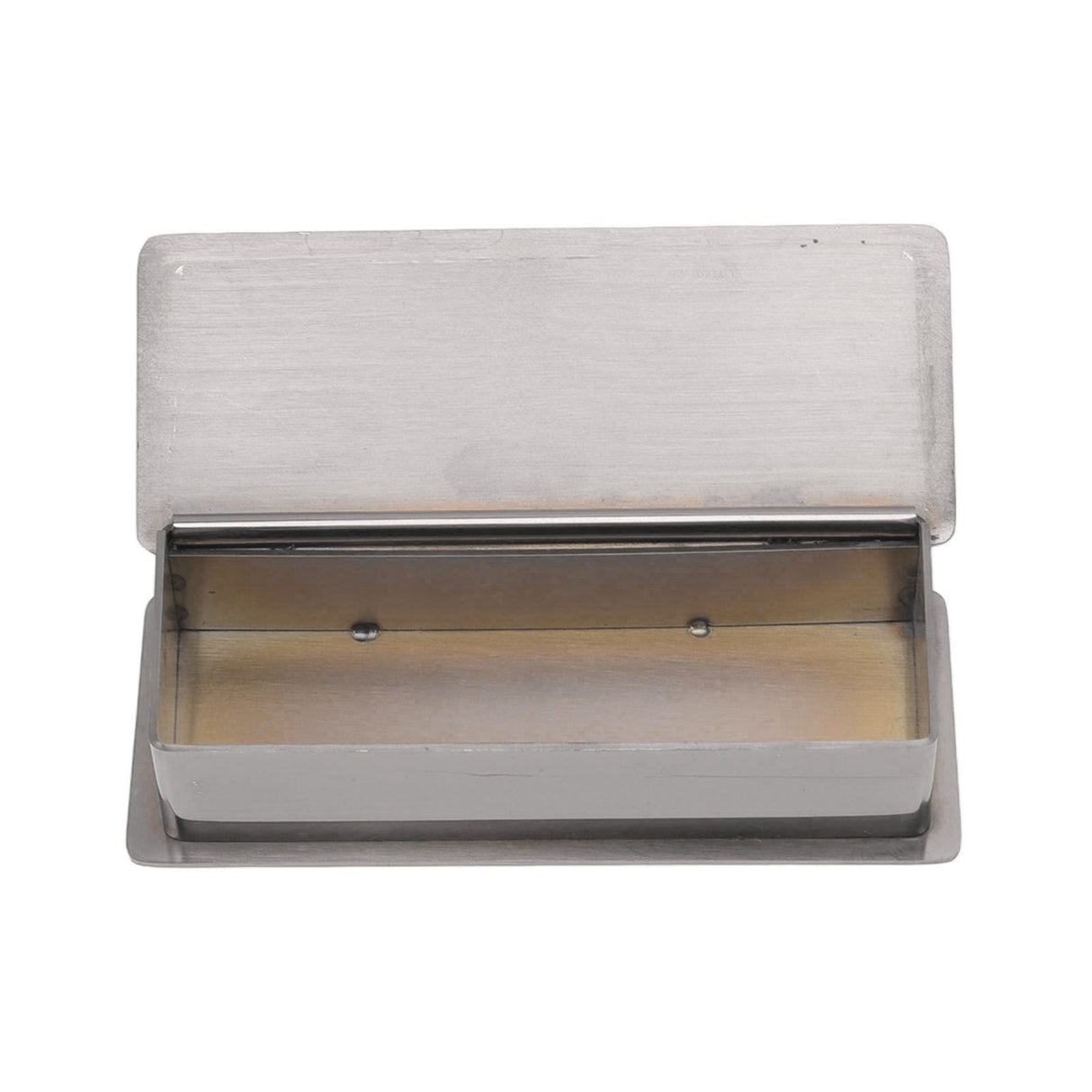 Toothpick Holder Stainless Steel Rectangular Toothpick Holder with Lid for Home Bar Hotel Restaurant Silver