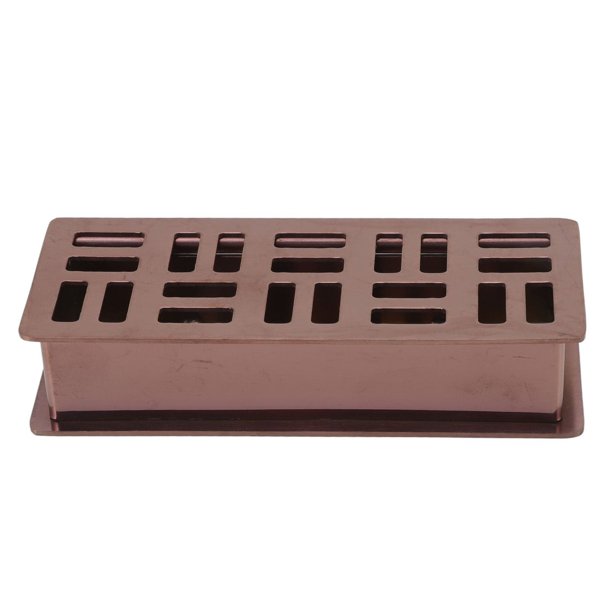 Stainless Steel Toothpick Holder Hollowed Out Rust Prevention Rectangle Toothpick Box for Restaurant Hotels Rose Gold