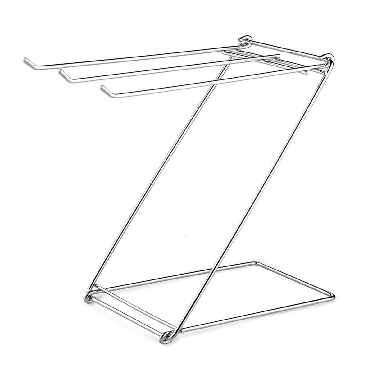 Foldable Floor Towel Holder Stainless Steel Z Shaped 3 Bars Floor Towel Rack for Bathroom Kitchen