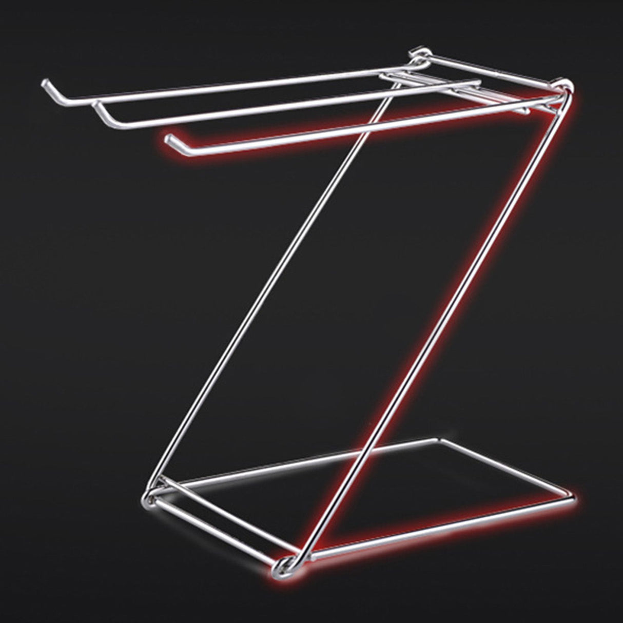 Foldable Floor Towel Holder Stainless Steel Z Shaped 3 Bars Floor Towel Rack for Bathroom Kitchen