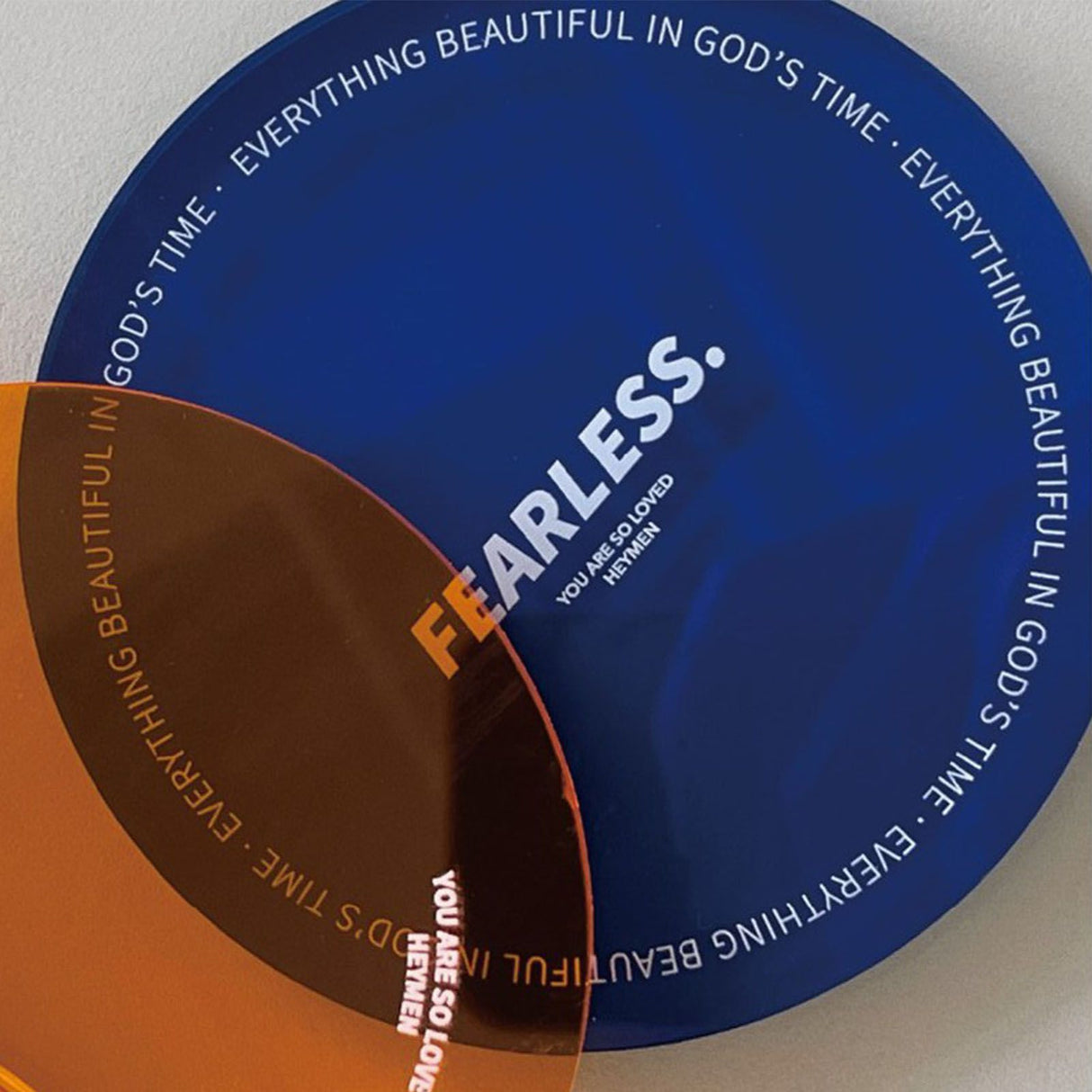 Cup Coasters Minimalist Heat Insulation Decorative Acrylic Coaster for Advertising Accessories Home Blue