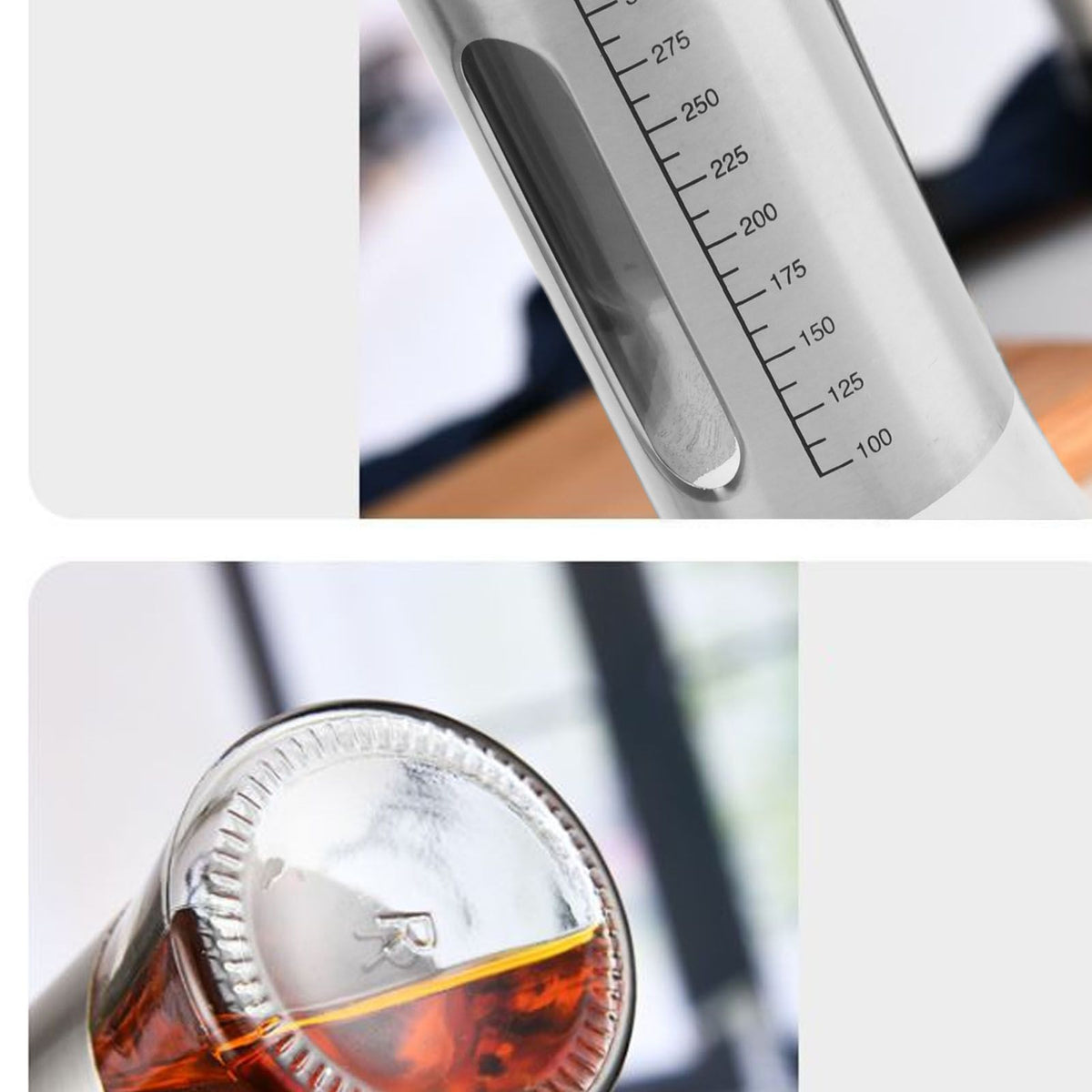 2 Pcs Oil Dispenser Bottle 300ml Thickened Scale Design Visual Seasoning Bottle for Home Kitchen