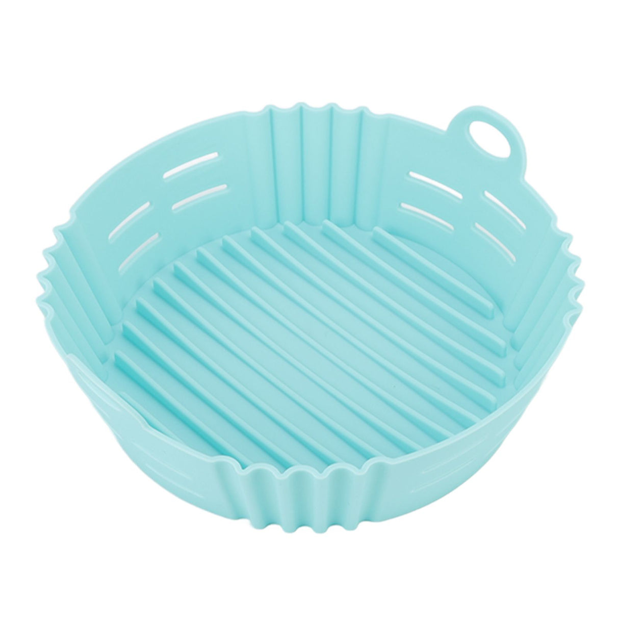 Fryer Silicone Liner Heat Resistant Elastic Washable Food Grade Reusable Fryer Basket for Cooking Blue