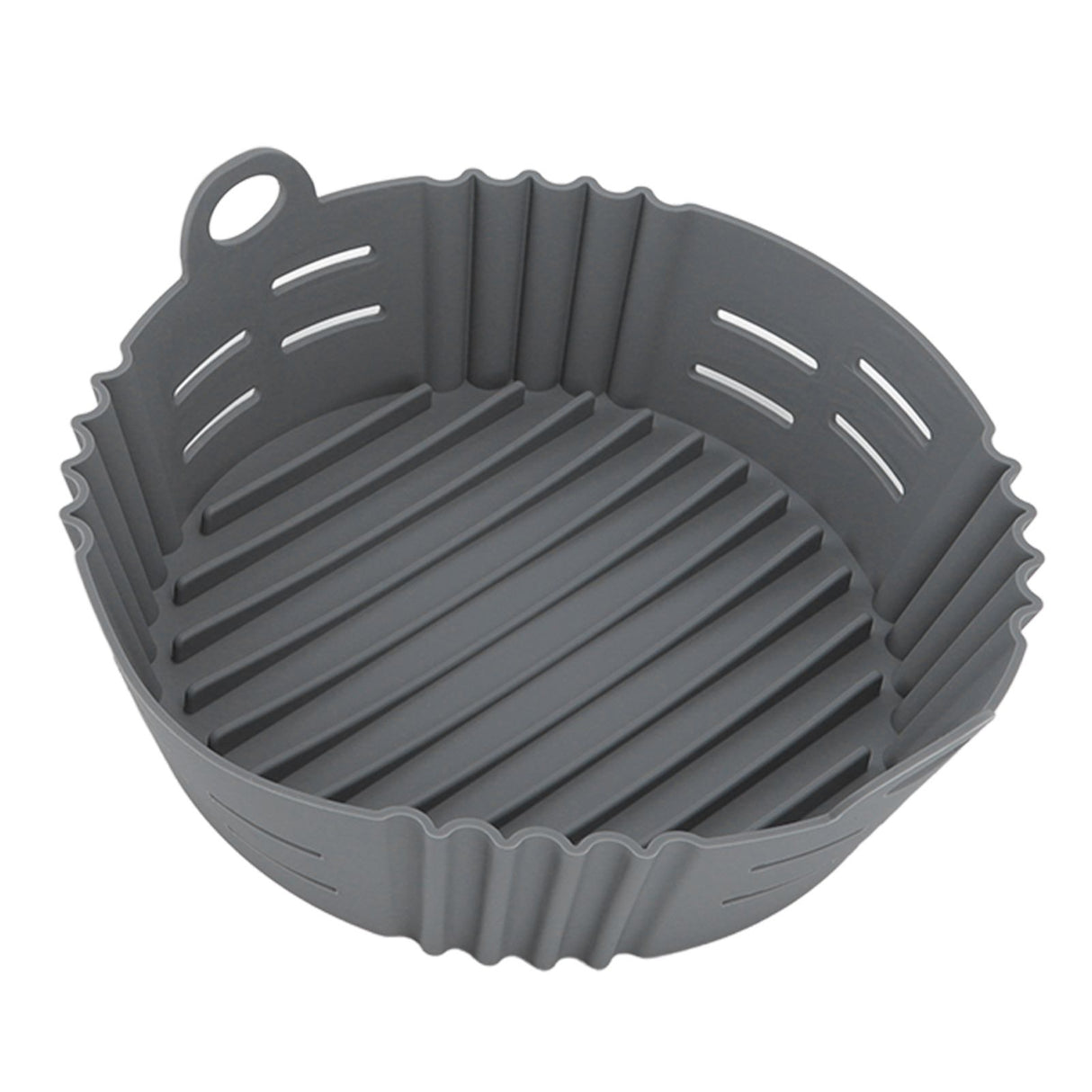 Fryer Silicone Liner Heat Resistant Elastic Washable Food Grade Reusable Fryer Basket for Cooking Grey
