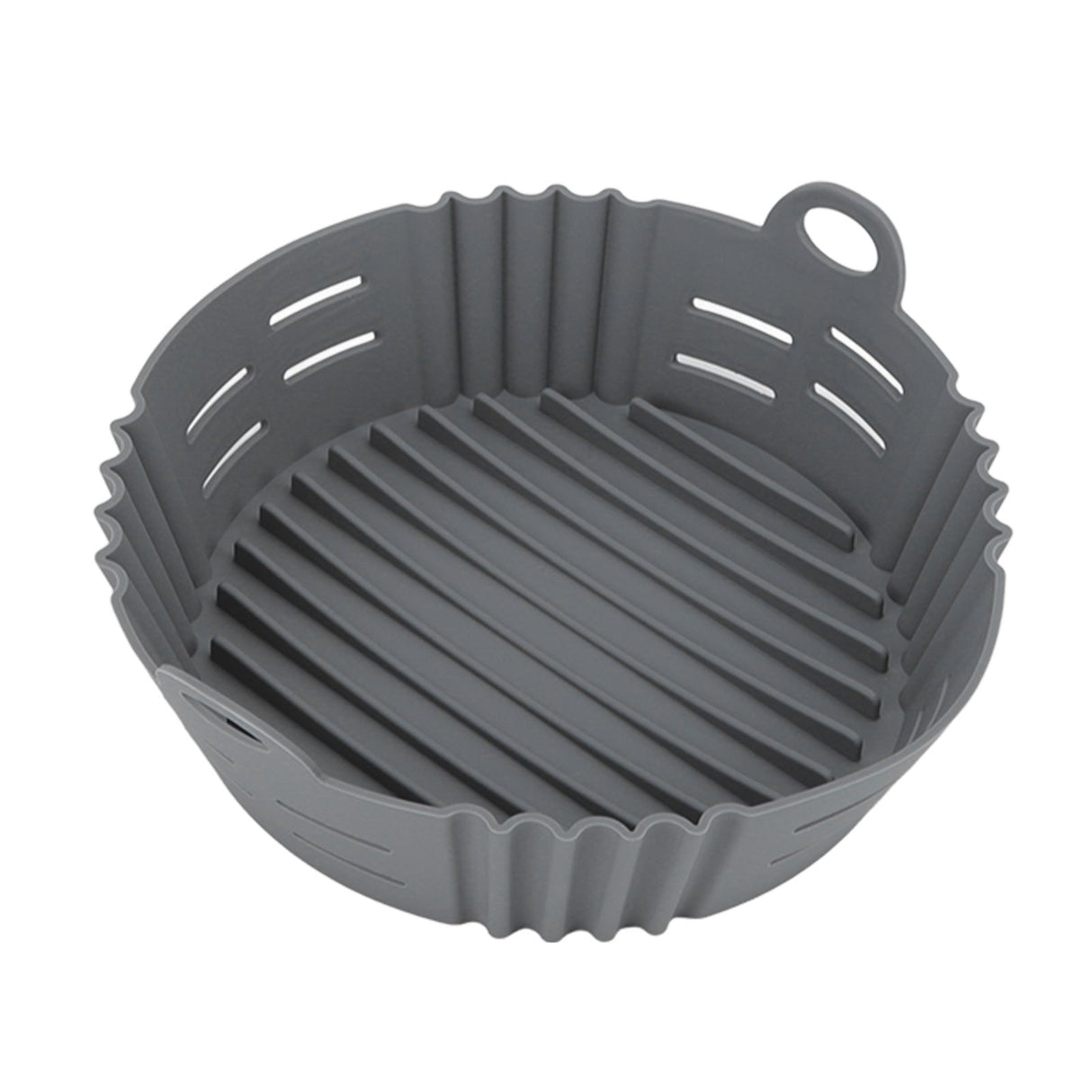 Fryer Silicone Liner Heat Resistant Elastic Washable Food Grade Reusable Fryer Basket for Cooking Grey