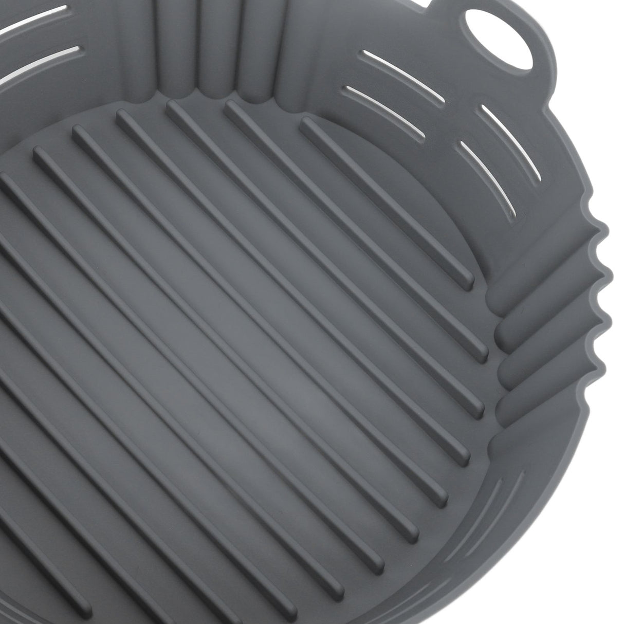 Fryer Silicone Liner Heat Resistant Elastic Washable Food Grade Reusable Fryer Basket for Cooking Grey