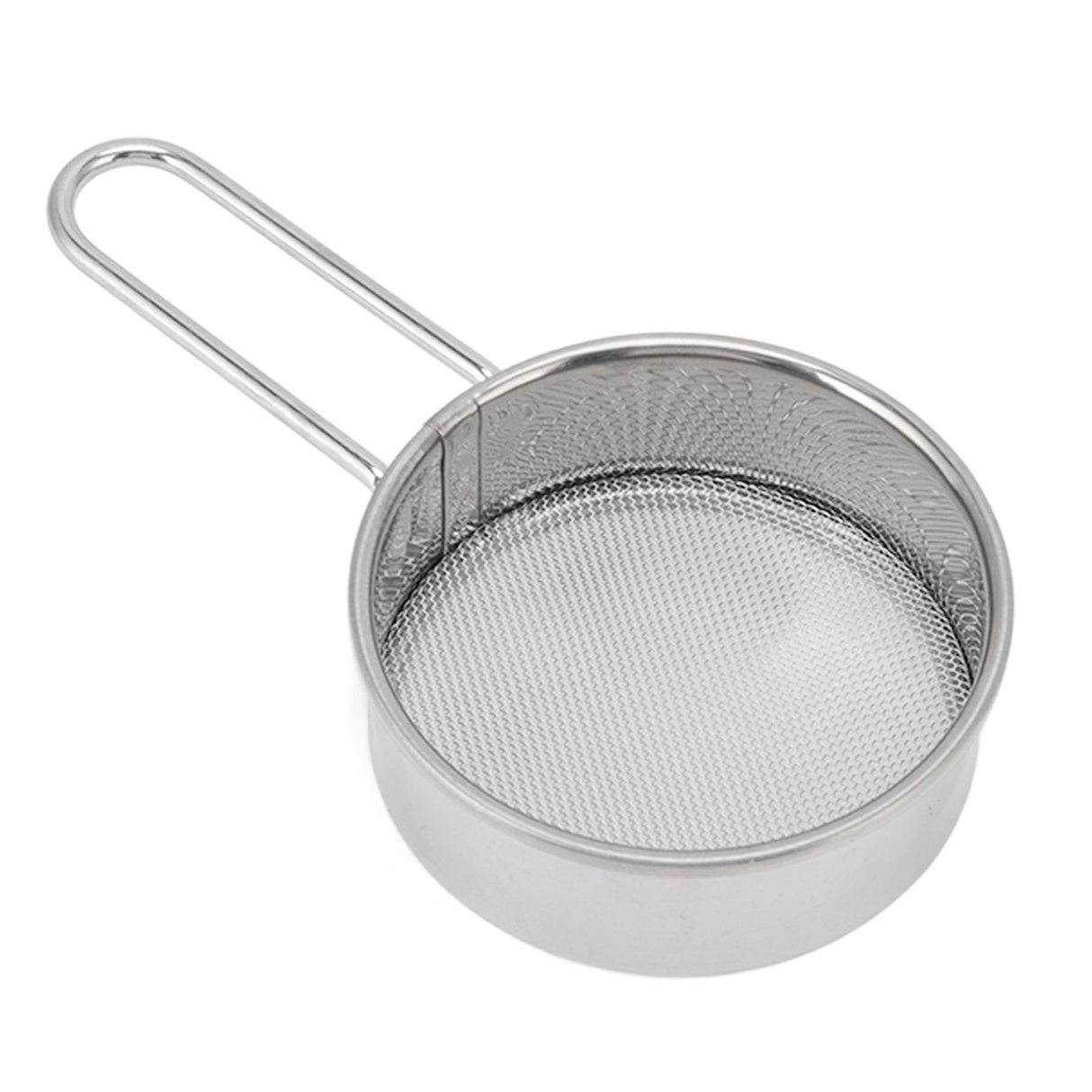 Flour Sieve Strainer 304 Stainless Steel Lightweight Easy Cleaning Ergonomic Handle Mesh Round Sifter for Baking