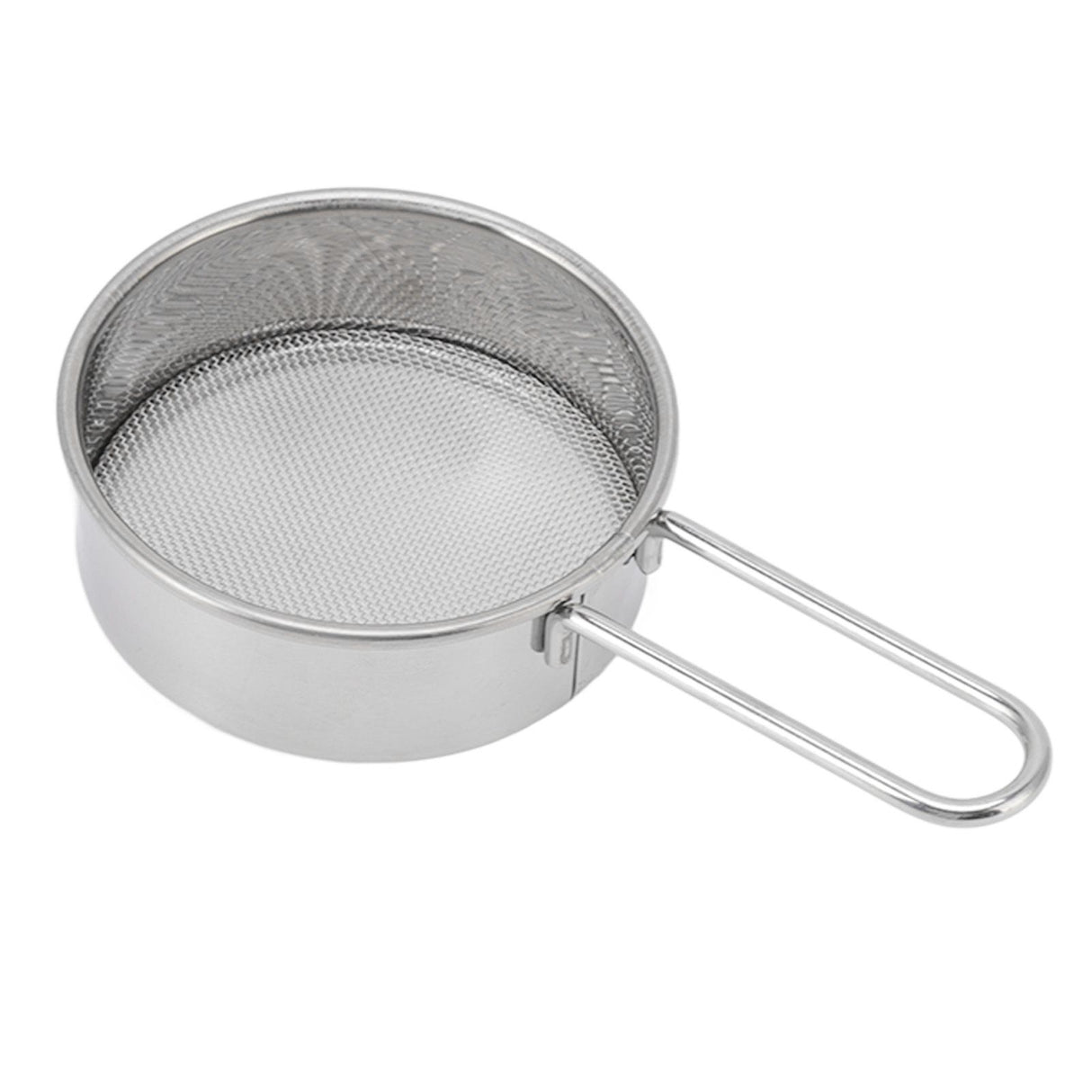 Flour Sieve Strainer 304 Stainless Steel Lightweight Easy Cleaning Ergonomic Handle Mesh Round Sifter for Baking