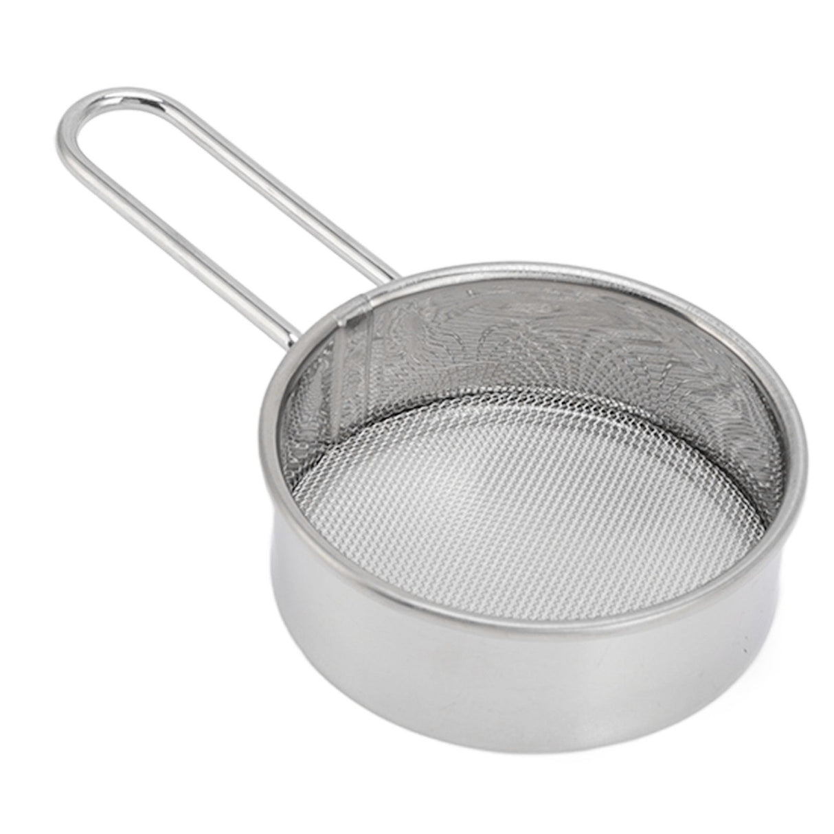Flour Sieve Strainer 304 Stainless Steel Lightweight Easy Cleaning Ergonomic Handle Mesh Round Sifter for Baking