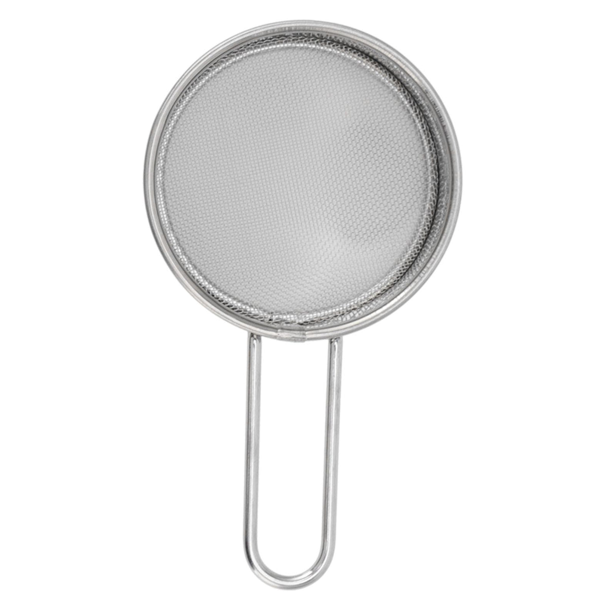 Flour Sieve Strainer 304 Stainless Steel Lightweight Easy Cleaning Ergonomic Handle Mesh Round Sifter for Baking