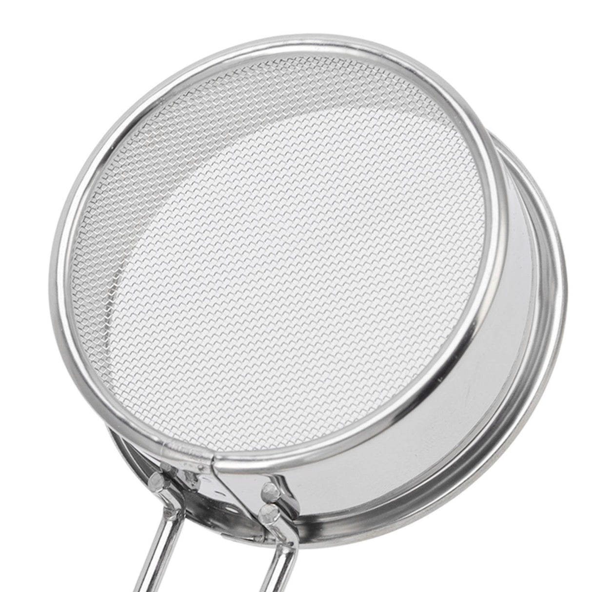 Flour Sieve Strainer 304 Stainless Steel Lightweight Easy Cleaning Ergonomic Handle Mesh Round Sifter for Baking