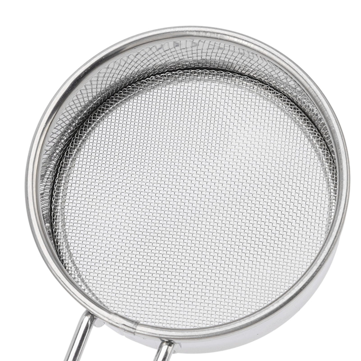 Flour Sieve Strainer 304 Stainless Steel Lightweight Easy Cleaning Ergonomic Handle Mesh Round Sifter for Baking