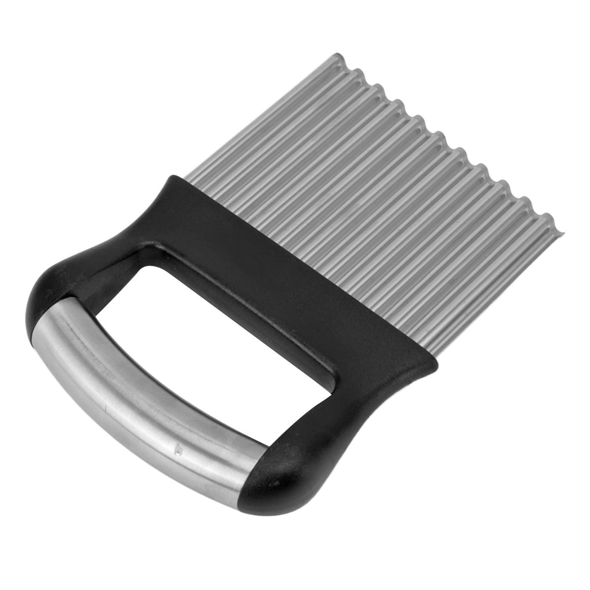 Crinkle Cutter Rustproof Stainless Steel Wavy Potato Crinkle Cutter with Comfortable Grip for Kitchen