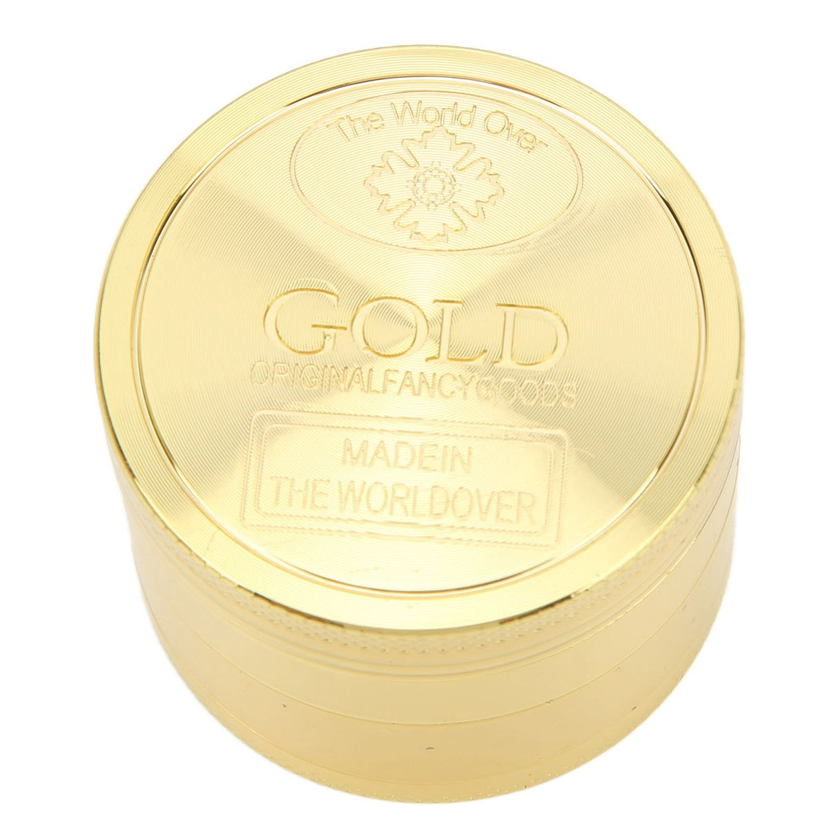 40mm Spice Grinder 4 Layers Aluminium Alloy Gold Coin Design Spice Crusher for Home Kitchen