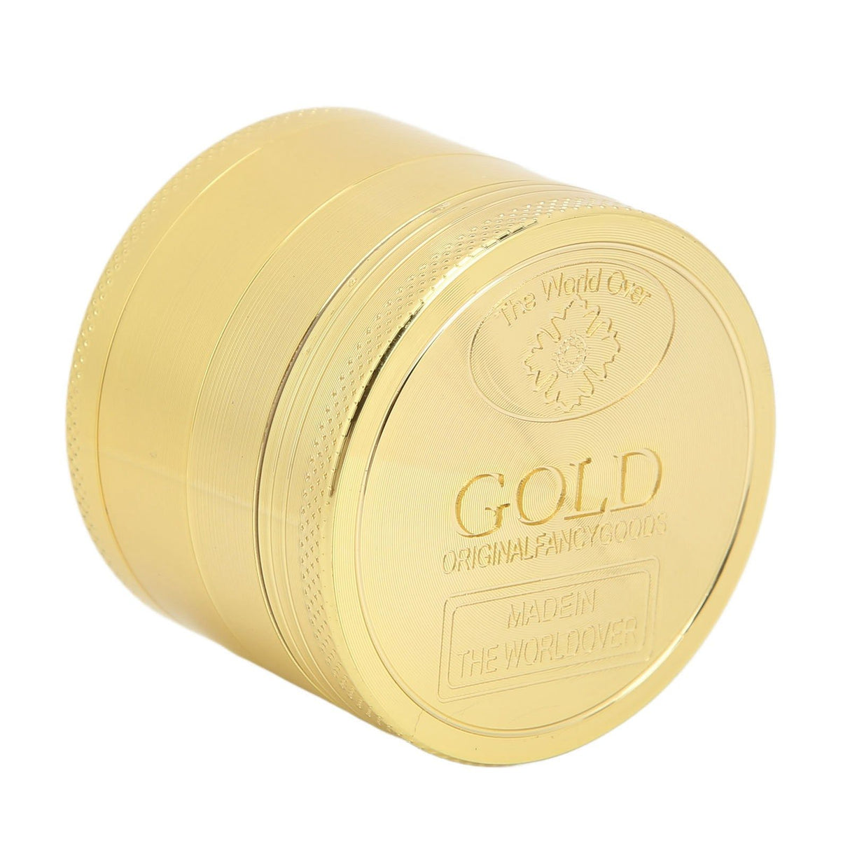 40mm Spice Grinder 4 Layers Aluminium Alloy Gold Coin Design Spice Crusher for Home Kitchen