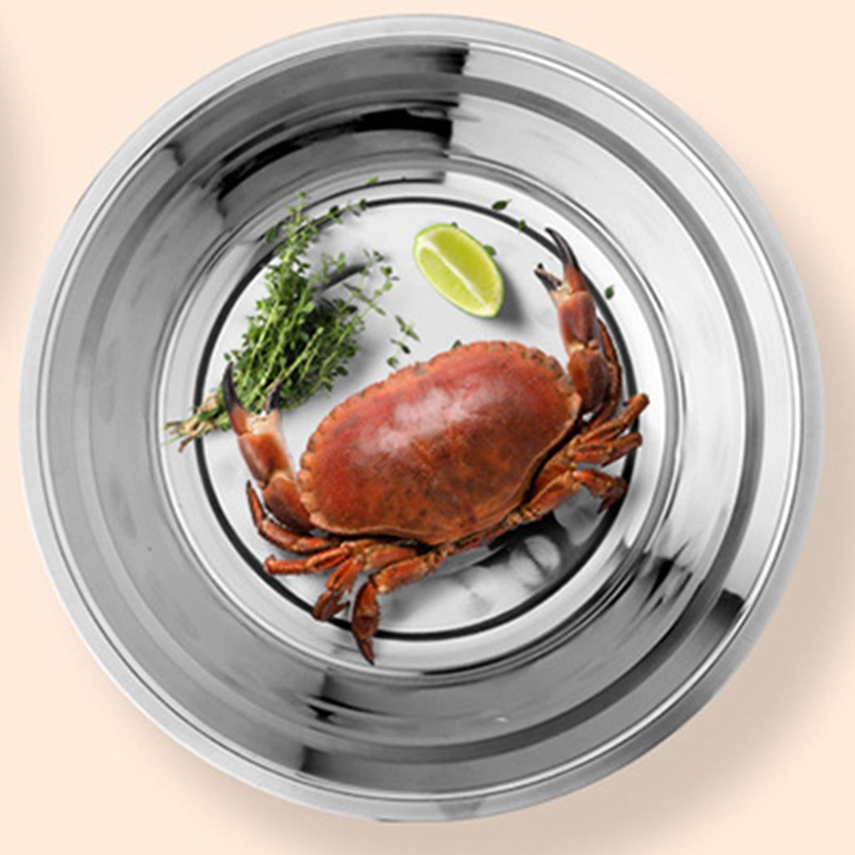 26cm Stainless Steel Basin Mixing Bowl Thicken Heavy Duty Deeper Edge Mirror Finish Salad Bowl