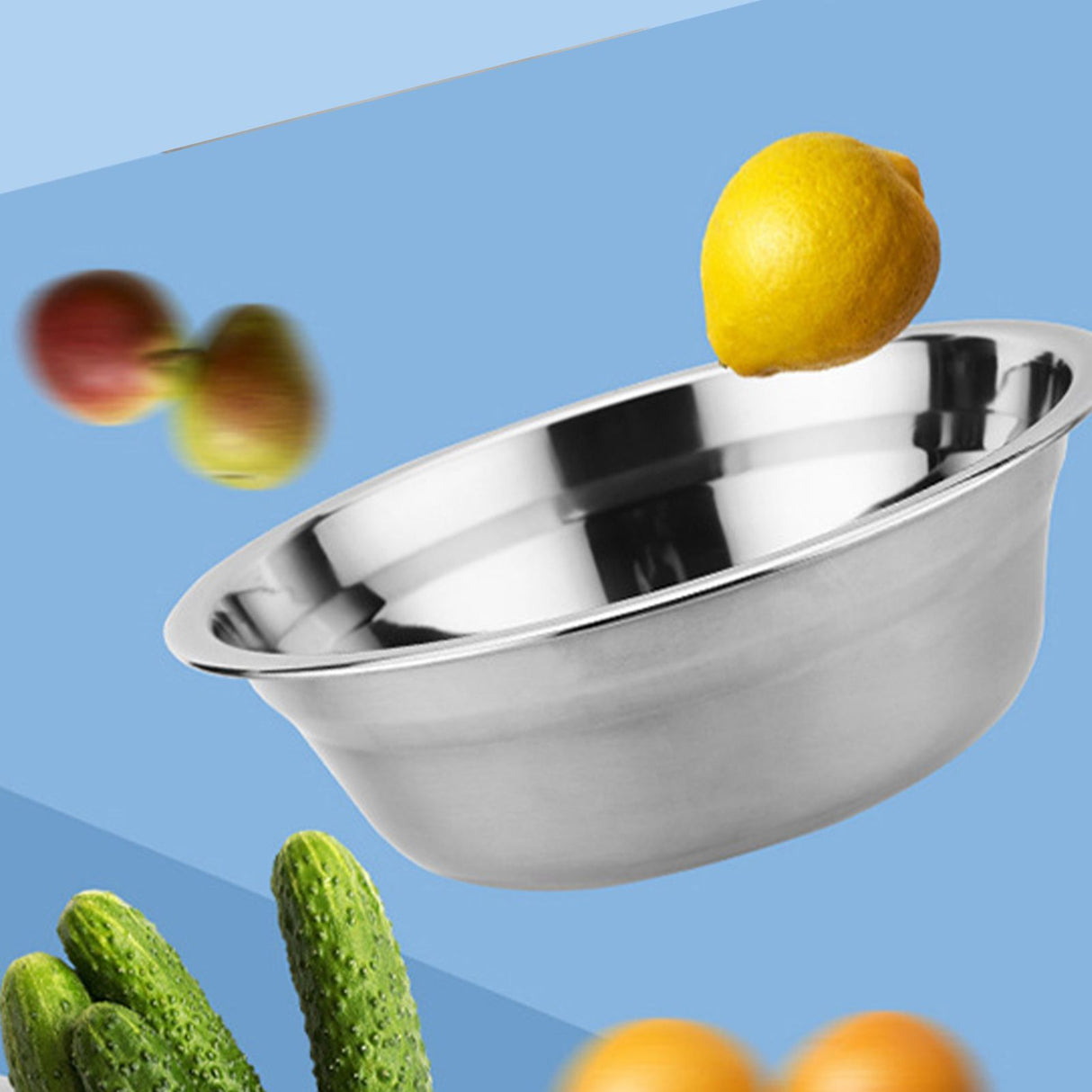 26cm Stainless Steel Basin Mixing Bowl Thicken Heavy Duty Deeper Edge Mirror Finish Salad Bowl