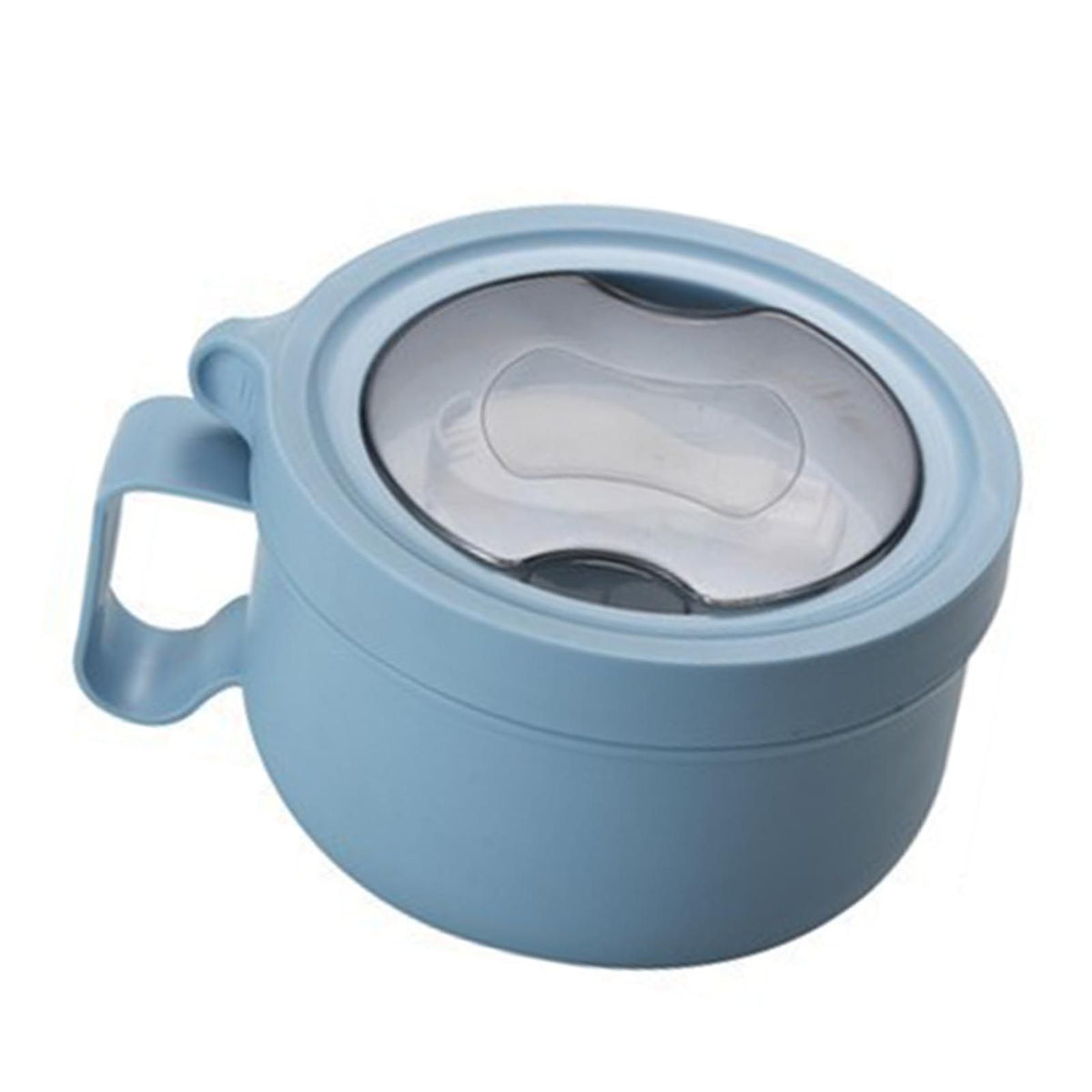 Insulated Bowl Leakage Proof 304 Stainless Steel Interior Thermal Soup Bowl with Handle for Noodle Bento 850ml Blue