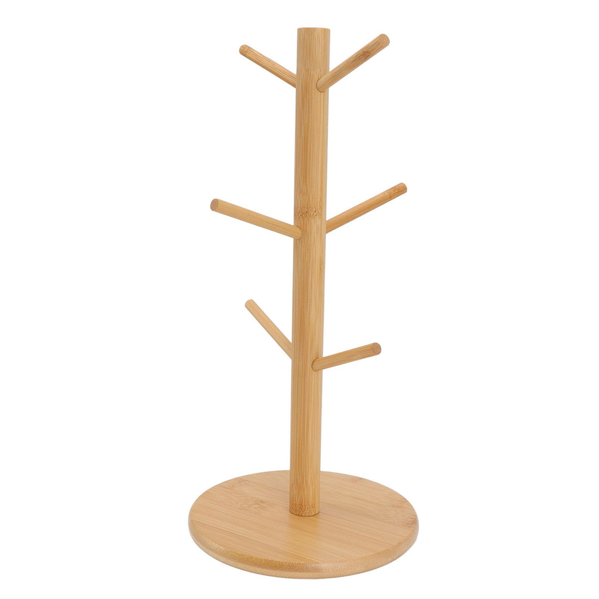 Coffee Cup Holder Space Saving Bamboo Coffee Mug Tree Rack Holder Organizer for Storage Display Drying Mugs