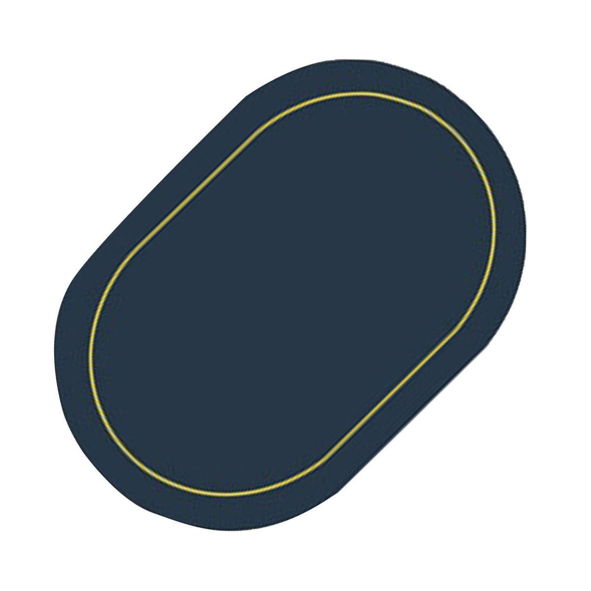 2Pcs Leather Oval Dining Food Mat Oil Proof Insulation Restaurant Table Home Hotel Non Slip Bowl Pad Placemat Blue