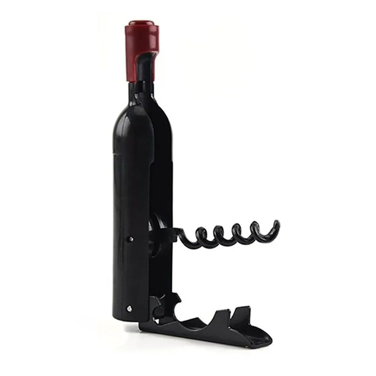 Wine Opener Black Multifunctional Magnet Design Portable Stainless Steel Wine Opener