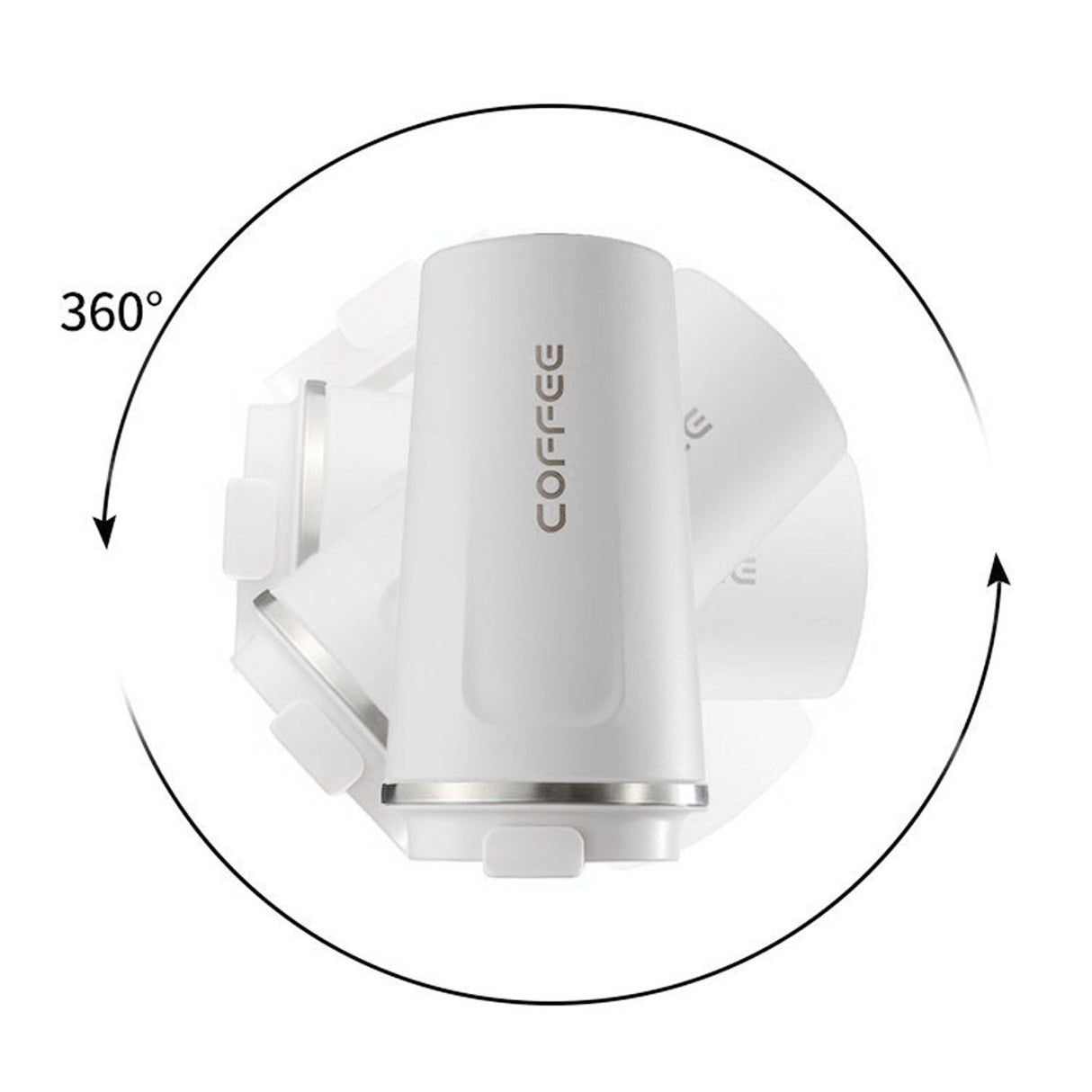 Smart Temperature Display Coffee Cup Portable 304 Stainless Steel Insulation Cup Simple Style Pure Color Generation 2nd White 380ml