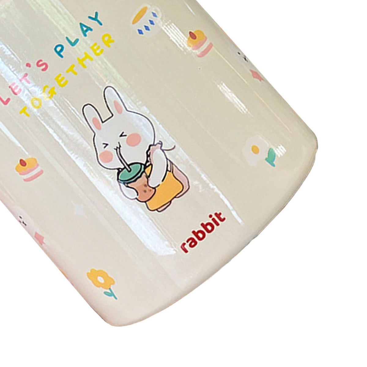 320ml Stainless Steel Insulated Vacuum Food Jar Cup Container with Lid for Outdoor Cartoon Portable Bottle Rabbit