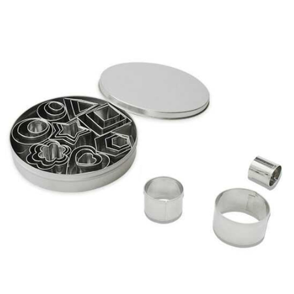 24 Pcs Cookie Cutters Set Biscuit Mould 430 Stainless Steel Vegetable Fruit Cutters for DIY Baking Cooking