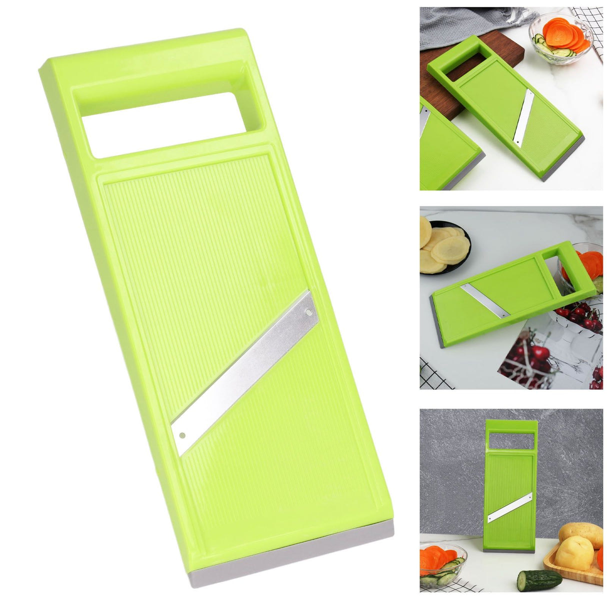 Vegetable Chip Maker Rustproof Stainless Steel Handheld Kitchen Chopper Food Chopper with Ergonomic Handle for Carrots