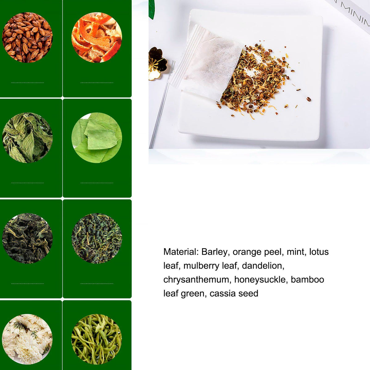 30 Bags Sanqing Tea Independent Packaging 120g 18 Mouth Shelf Life Health Tea Bag for Daily Friends