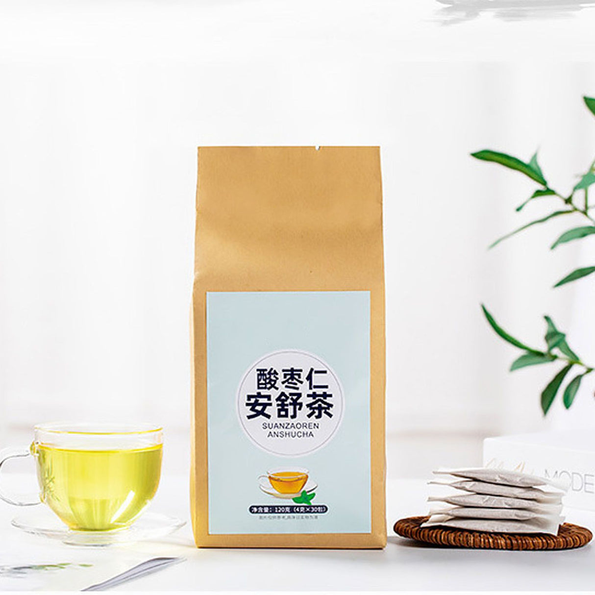 120g Natural Tea Lily Jujube Lotus Seed Cape Jasmine Combination Tea Individual Tea Bag 30 Counts