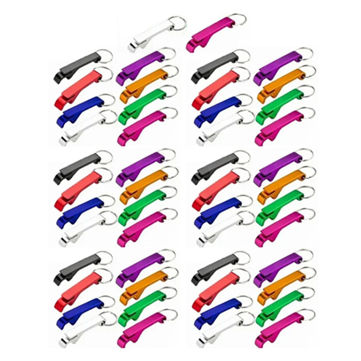 50pcs Keychain Bottle Opener Aluminum Alloy Mini Pocket Beer Beverage Opener Colorful Metal Bottle Opener