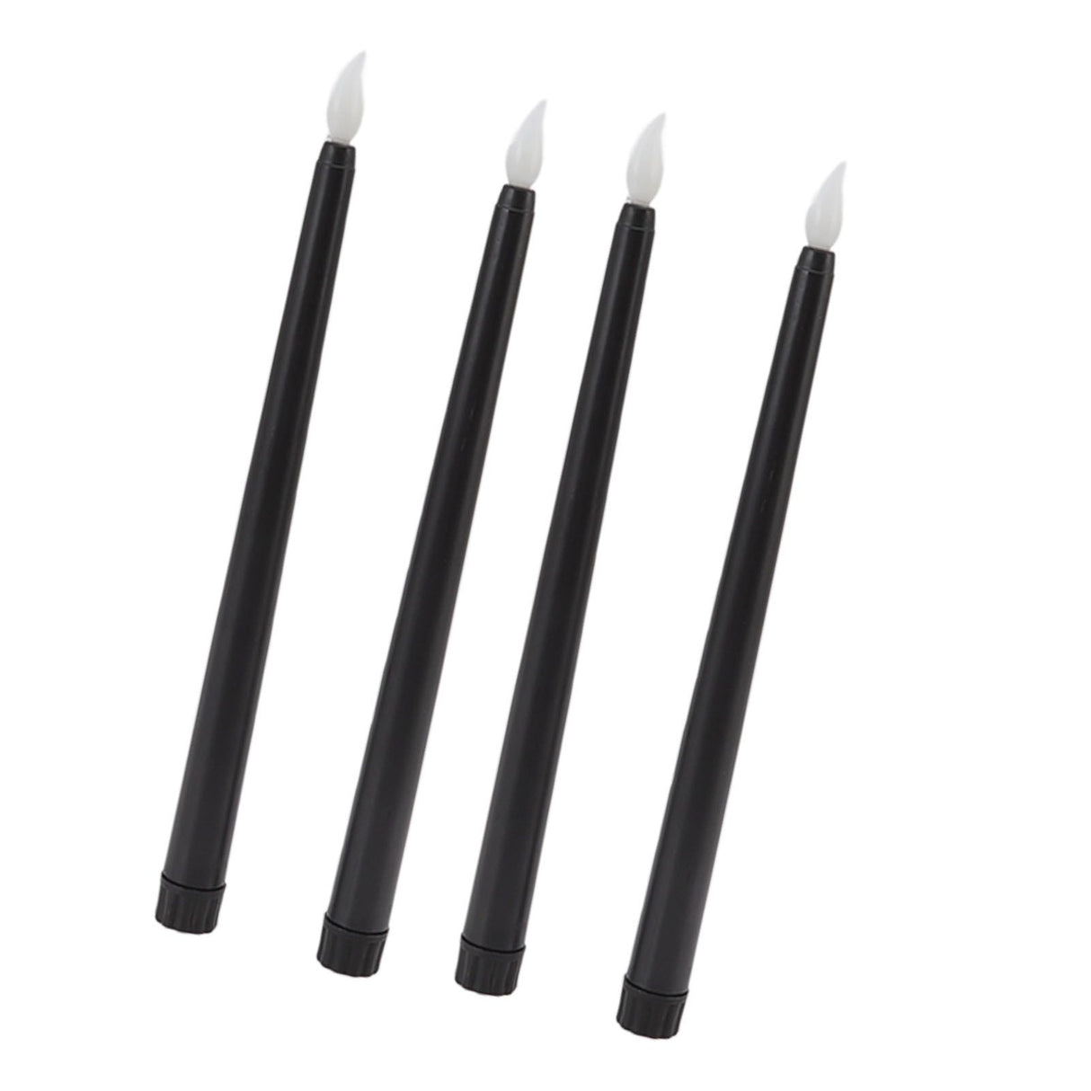 4 Pcs LED Candles Smoke Free Flameless Safe Environmentally Friendly Warm Light Electric LED Taper Candle Black