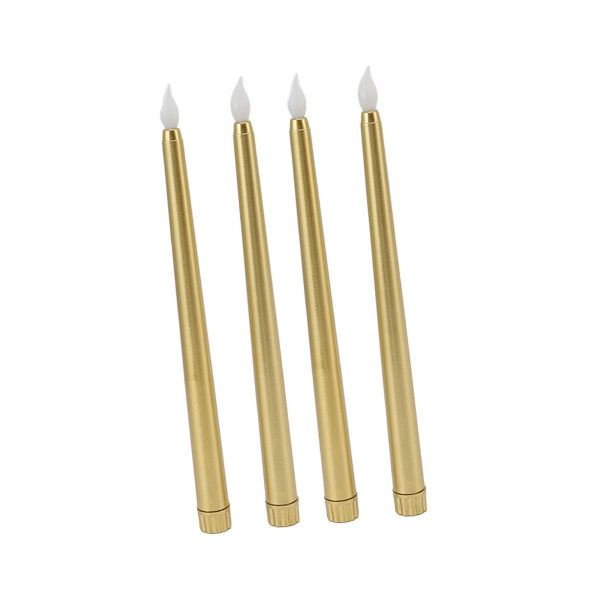 4 Pcs LED Candles Smoke Free Flameless Safe Environmentally Friendly Warm Light Electric LED Taper Candle Gold