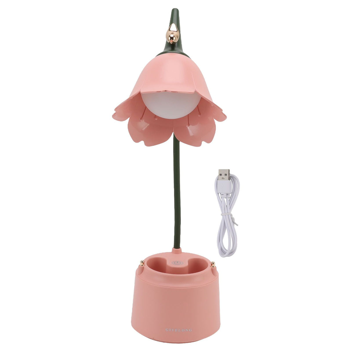 5V 3W Table Lamp USB Flowers and Birds Designed Folding Energy Saving Eye Protection Reading Light for Bedroom GL562 Pink