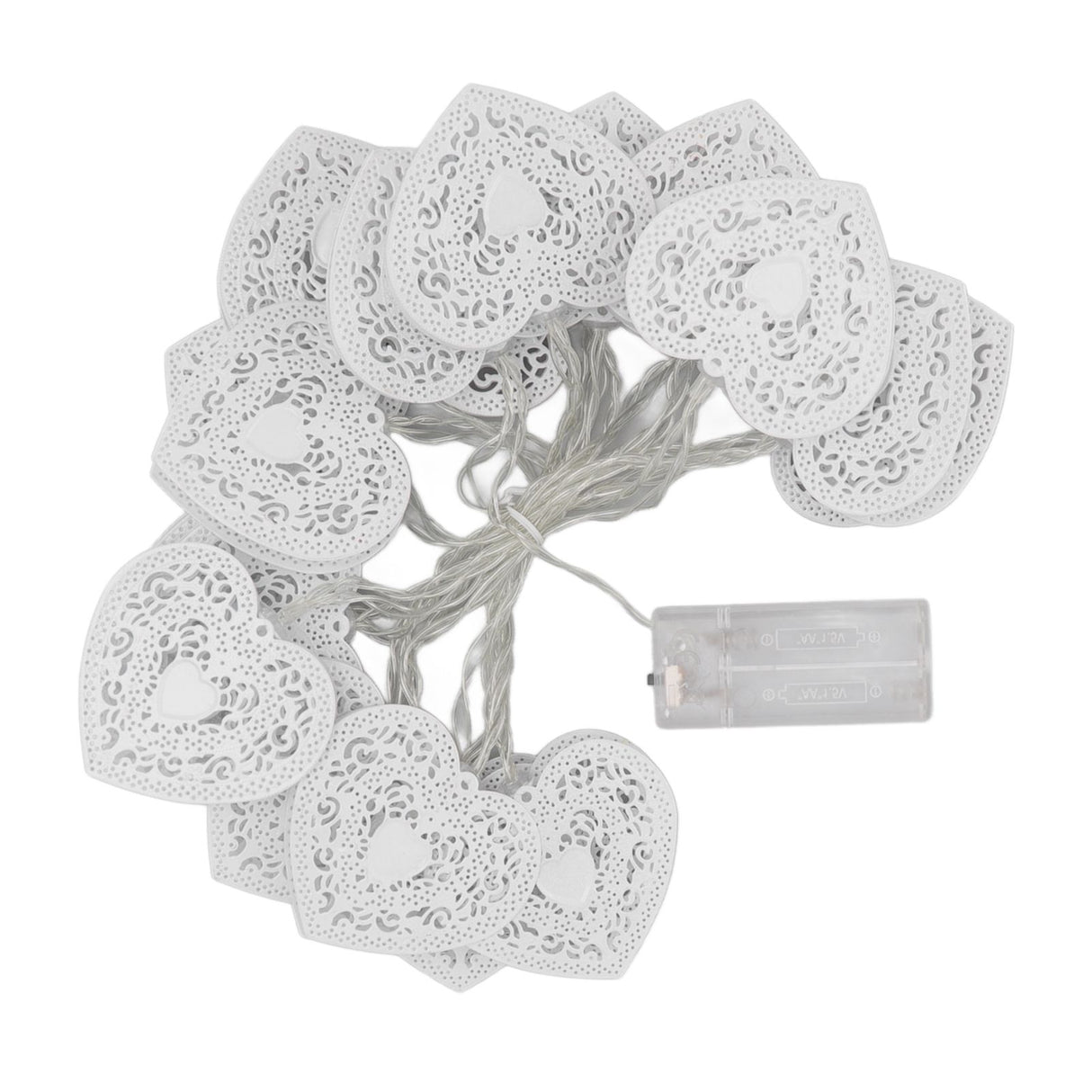 LED Love String Lights Iron 3 Meter Warm 20 Lamp Beads White Decoration Light for Valentine's Day Wedding